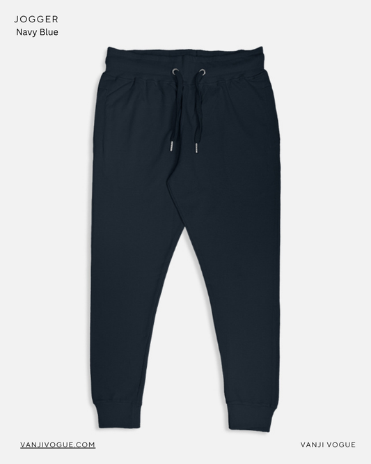 Unisex Joggers-Navy Blue