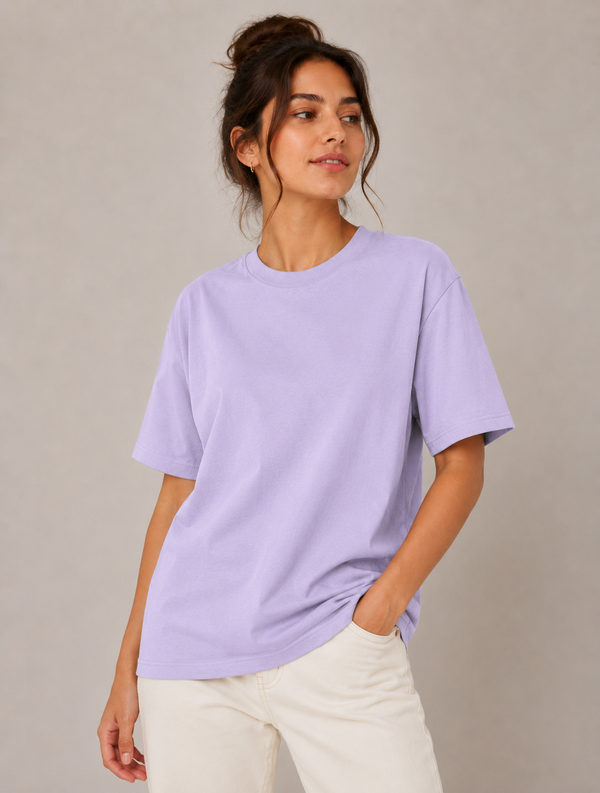 Unisex Oversized Classic T-Shirt-Lavender — alternate view