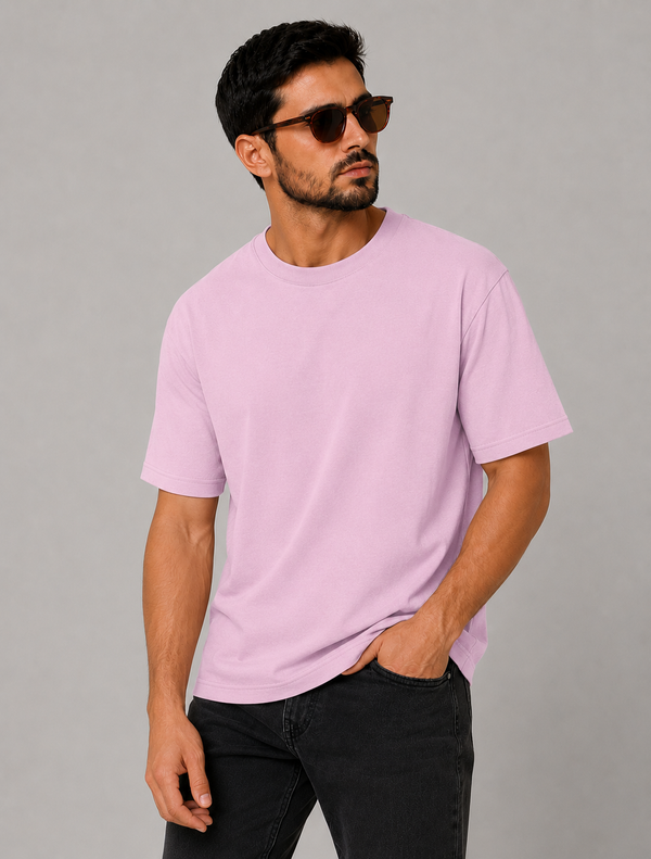 Unisex Oversized Classic T-Shirt-Light Baby Pink — alternate view