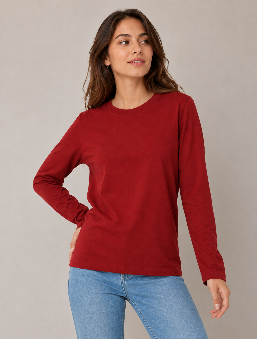 Full Sleeve T-Shirt-Red - view 2