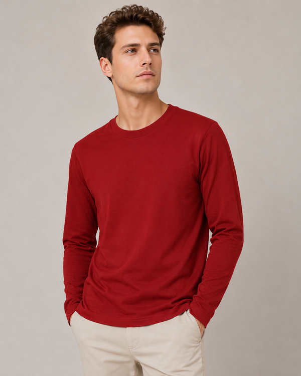 Full Sleeve T-Shirt-Red