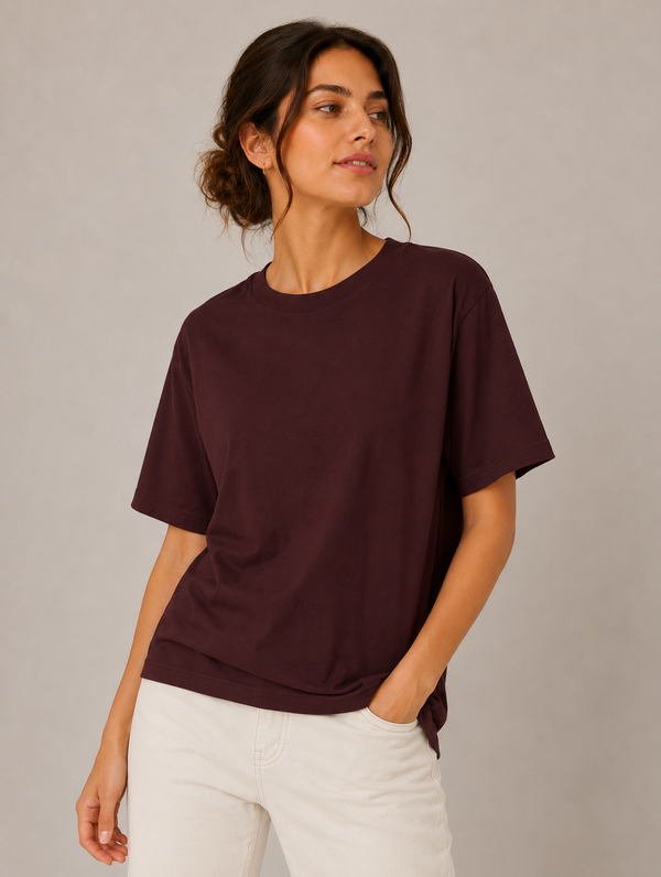 Unisex Oversized Classic T-Shirt-Maroon