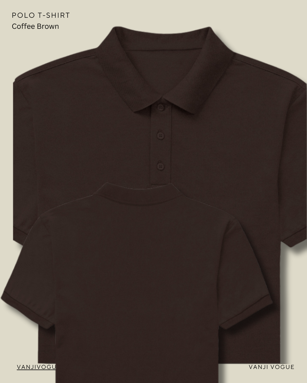 Men's Polo-Coffee Brown - view 1