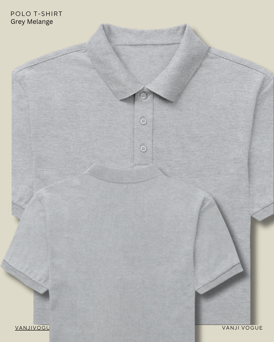 Men's Polo-Grey Melange