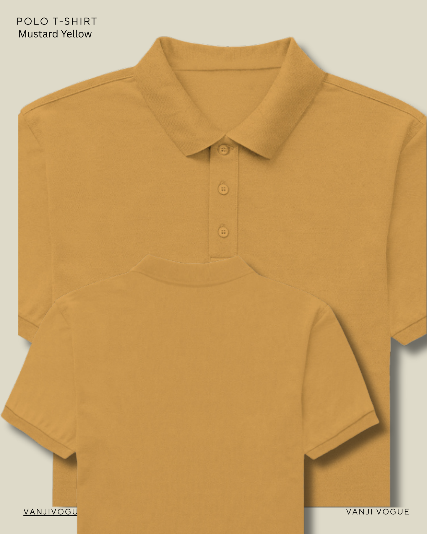 Men's Polo-Mustard Yellow
