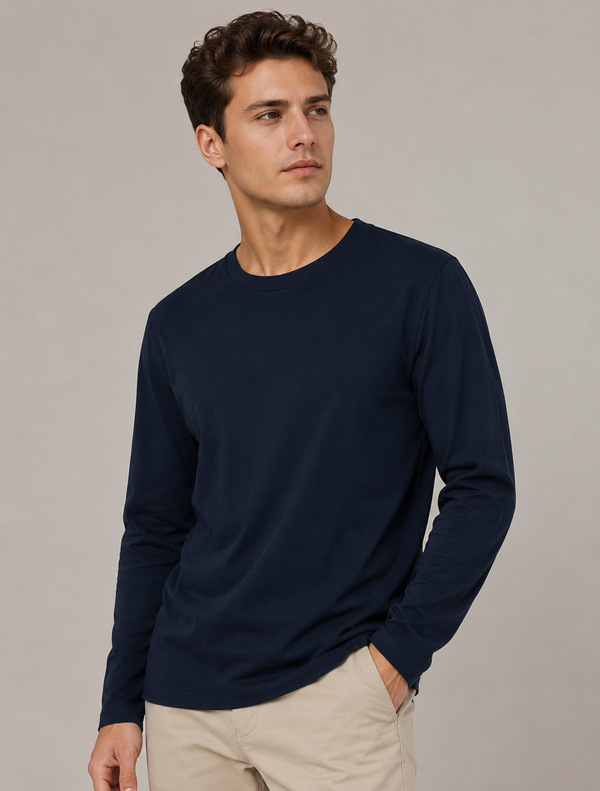 Full Sleeve T-Shirt - Navy Blue