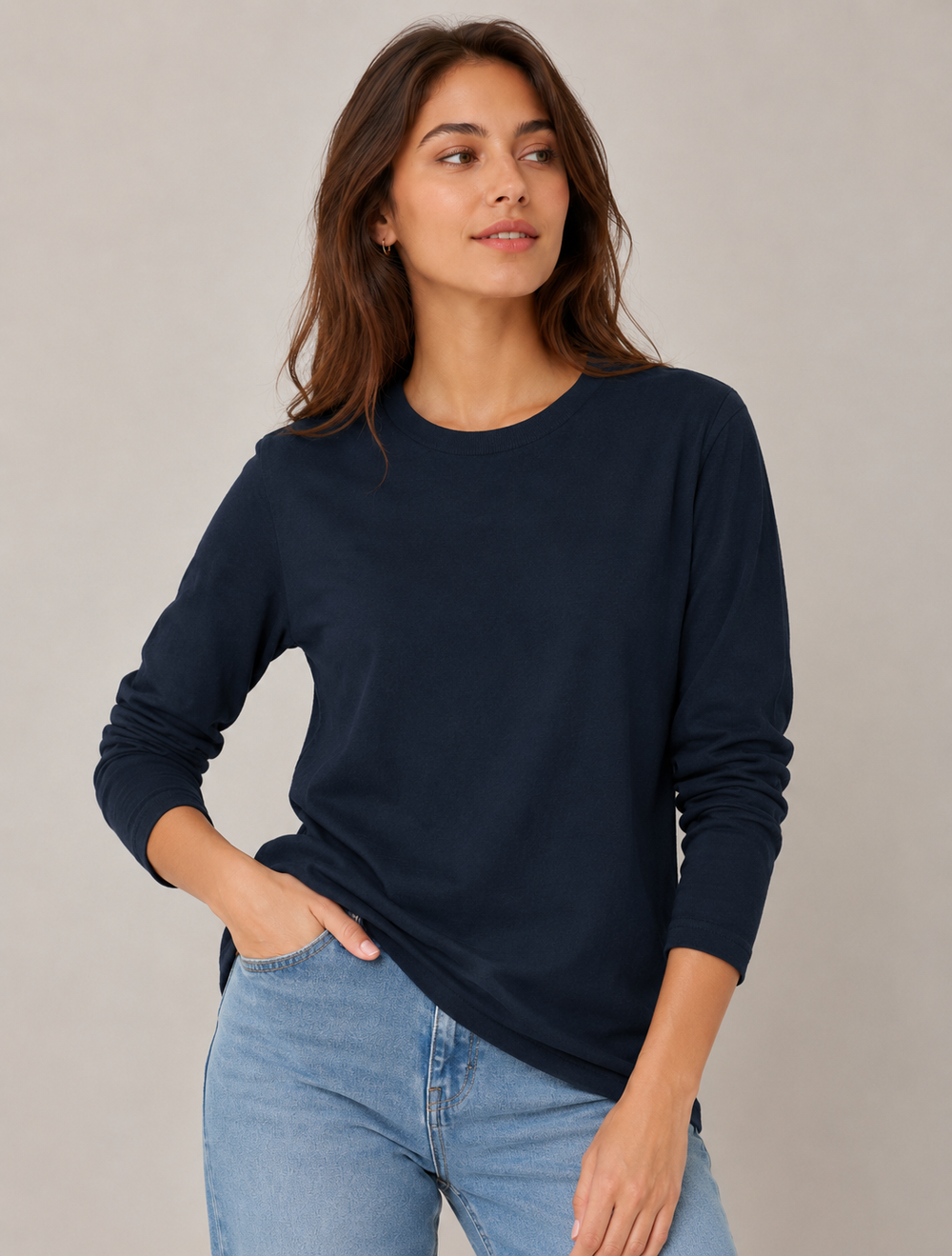 Full Sleeve T-Shirt - Navy Blue - view 2