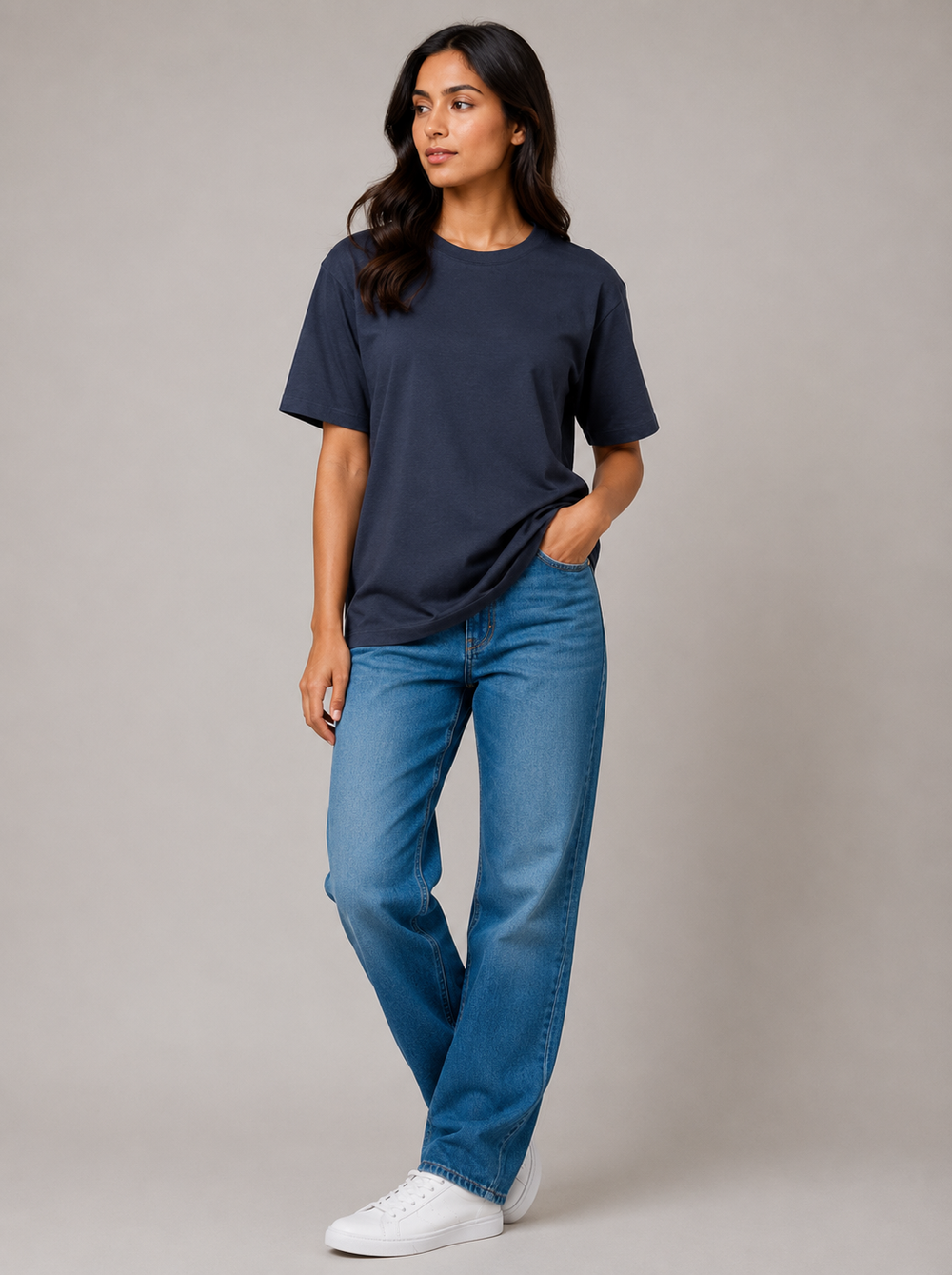 Basic Tee — Navy Melange - view 3