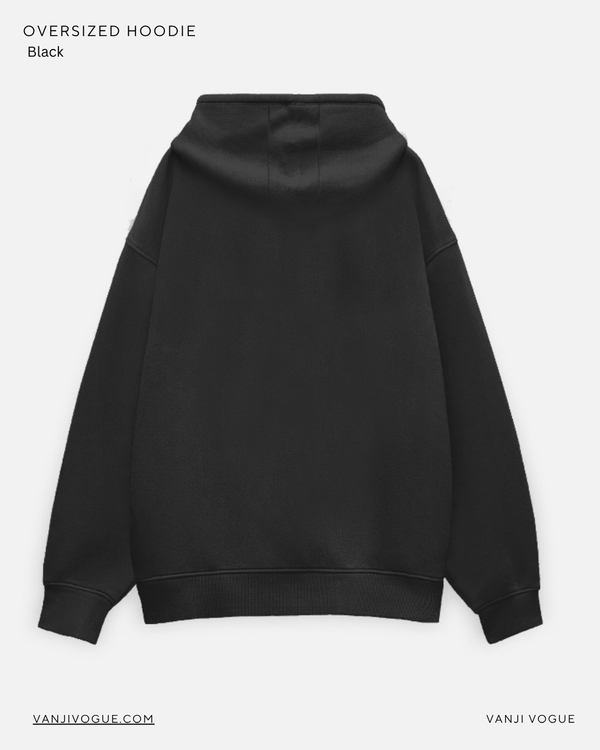 Unisex Oversized Hoodie-Black — alternate view