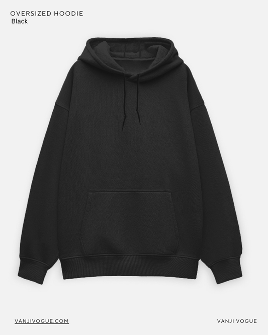 Unisex Oversized Hoodie-Black