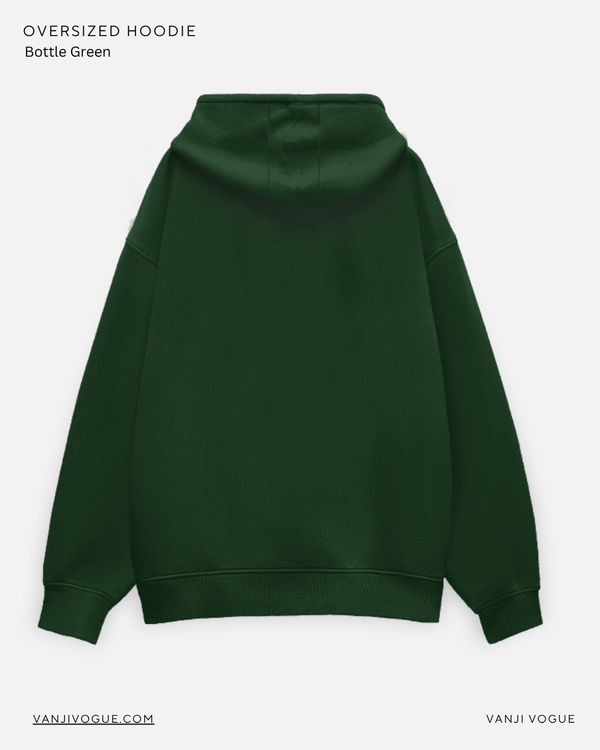 Unisex Oversized Hoodie-Bottle Green — alternate view
