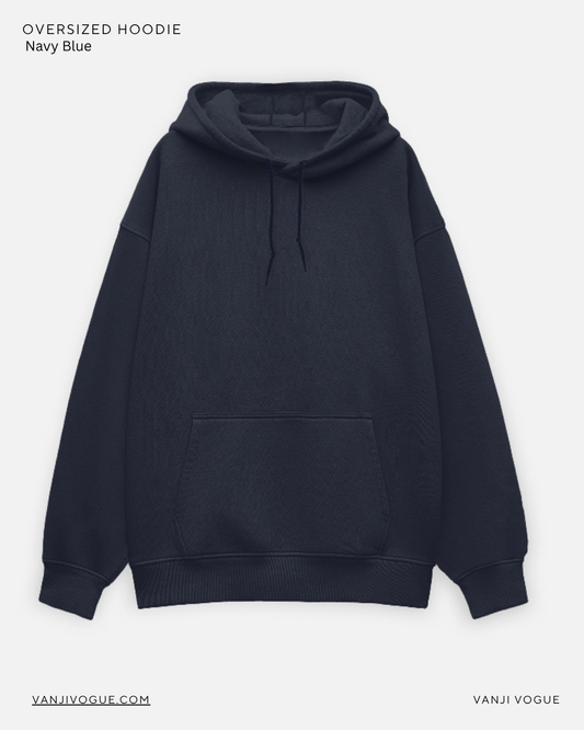 Unisex Oversized Hoodie-Navy Blue