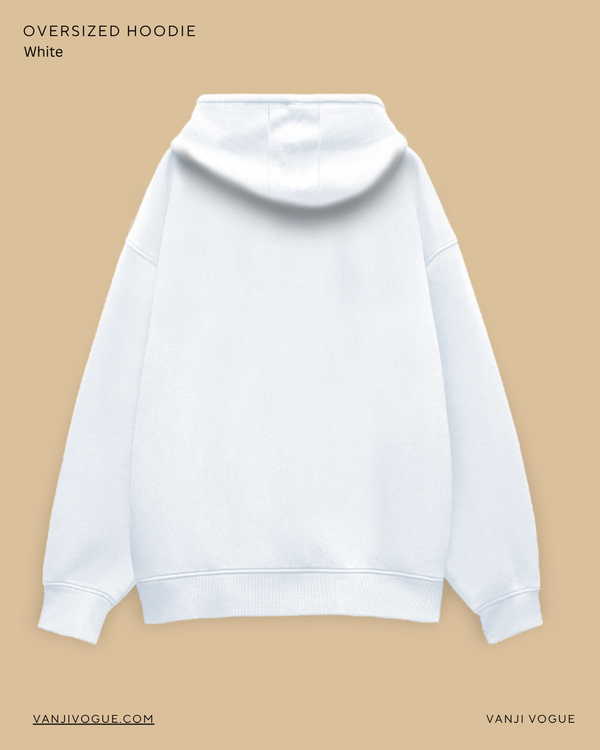 Unisex Oversized Hoodie-White — alternate view