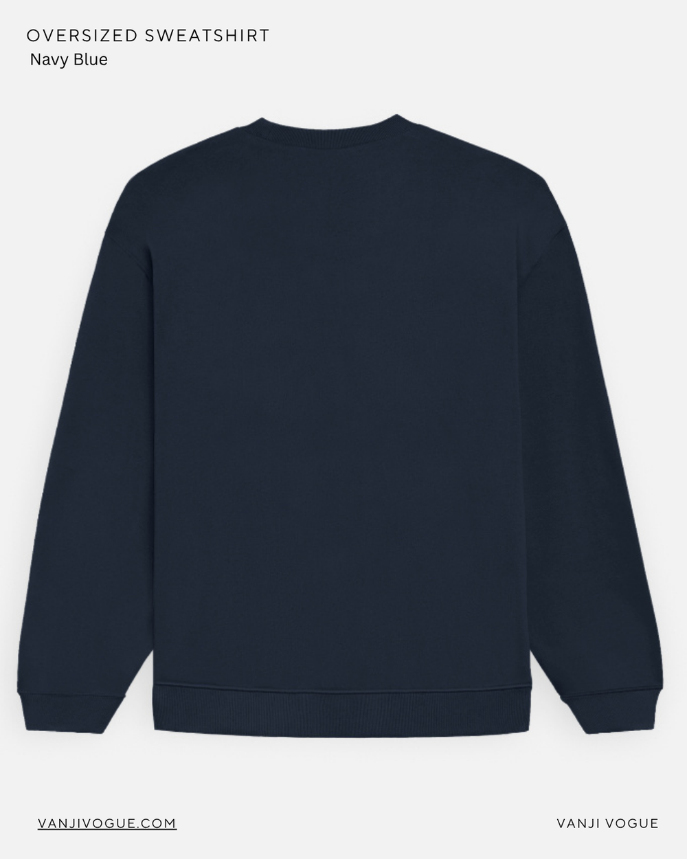 Unisex Oversized Sweatshirt-Navy Blue - view 2