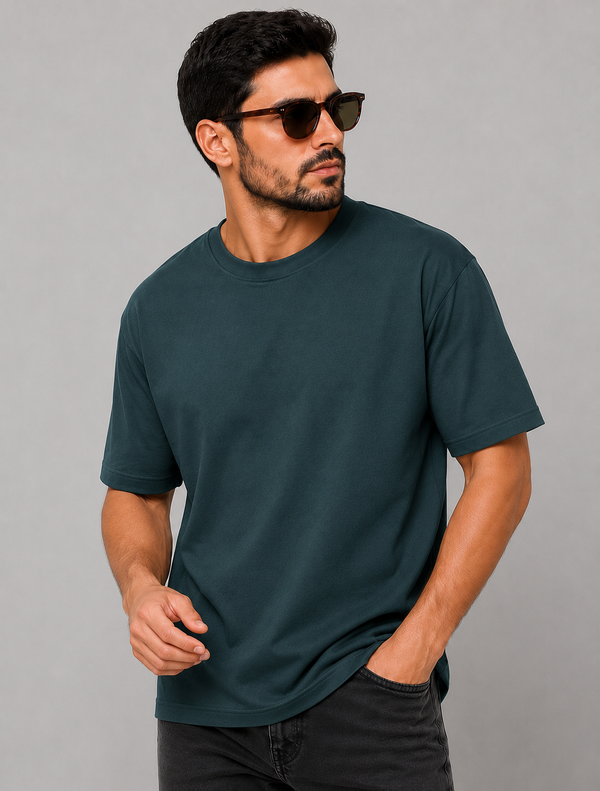 Unisex Oversized Classic T-Shirt-Petrol Blue