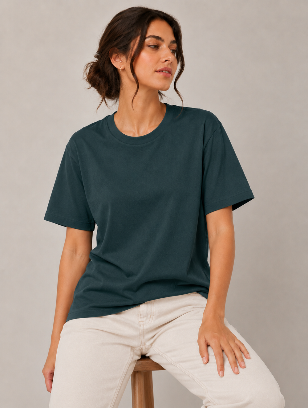 Unisex Oversized Classic T-Shirt-Petrol Blue - view 2