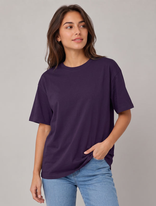 Basic Tee — Purple — alternate view