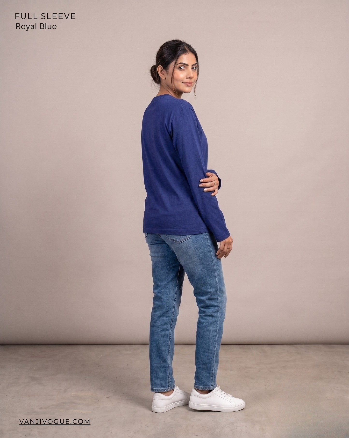 Full Sleeve T-Shirt-Royal Blue