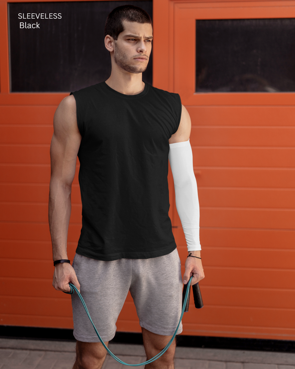 Men's Sleeveless T-Shirt- Black - view 1