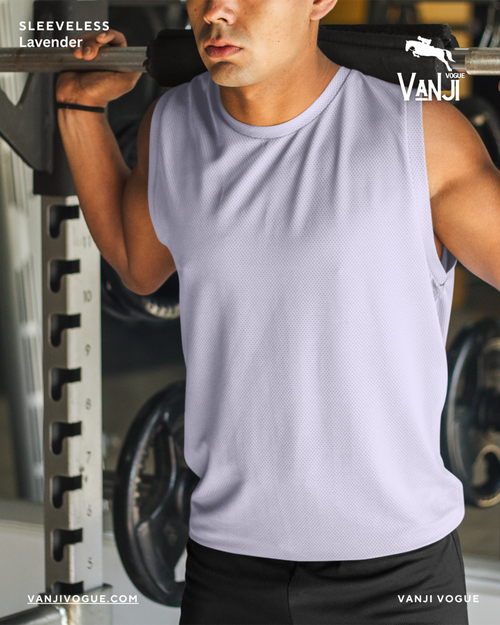 Men's Sleeveless T-Shirt-Lavender - view 1