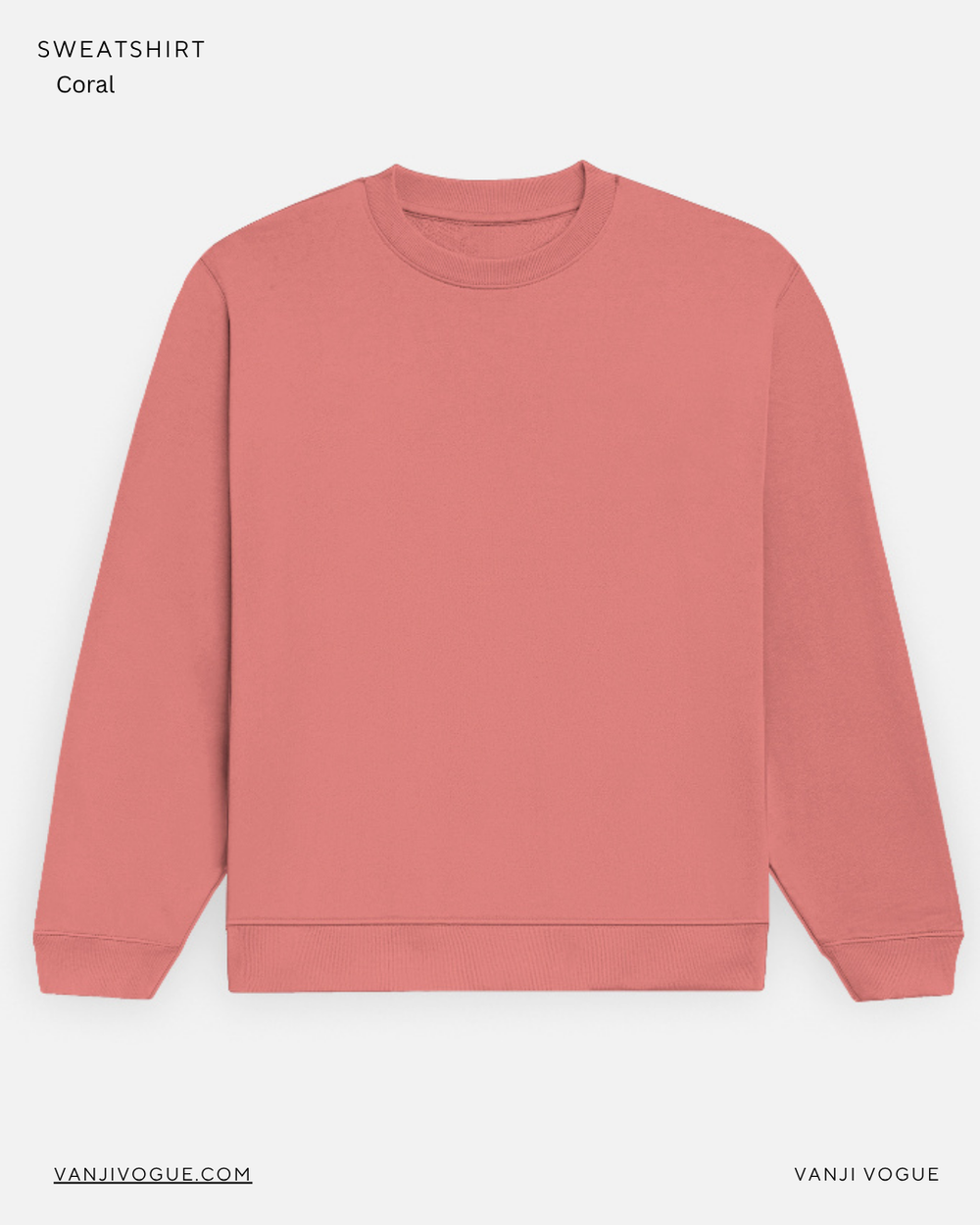 Unisex Sweatshirt-Coral - view 1