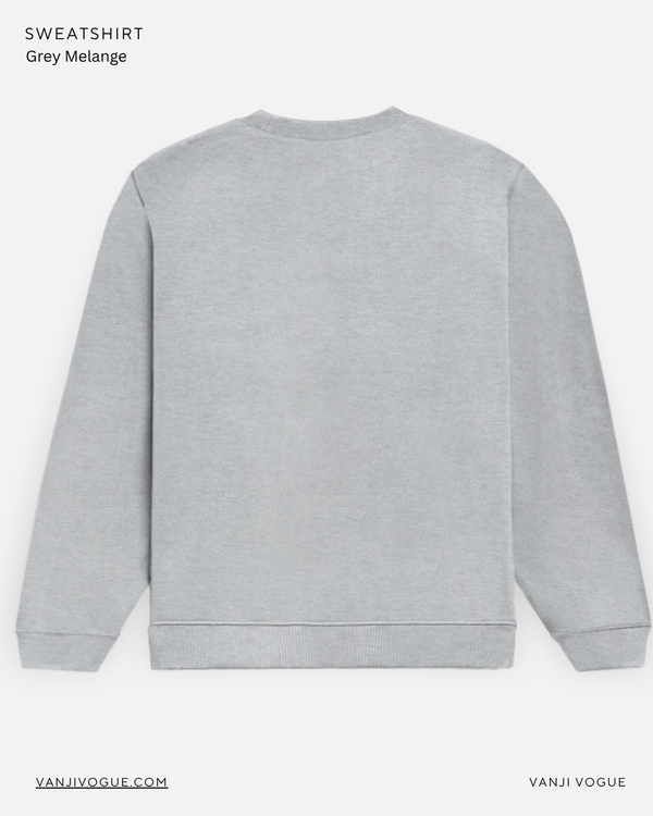 Unisex Sweatshirt-Grey Melange — alternate view