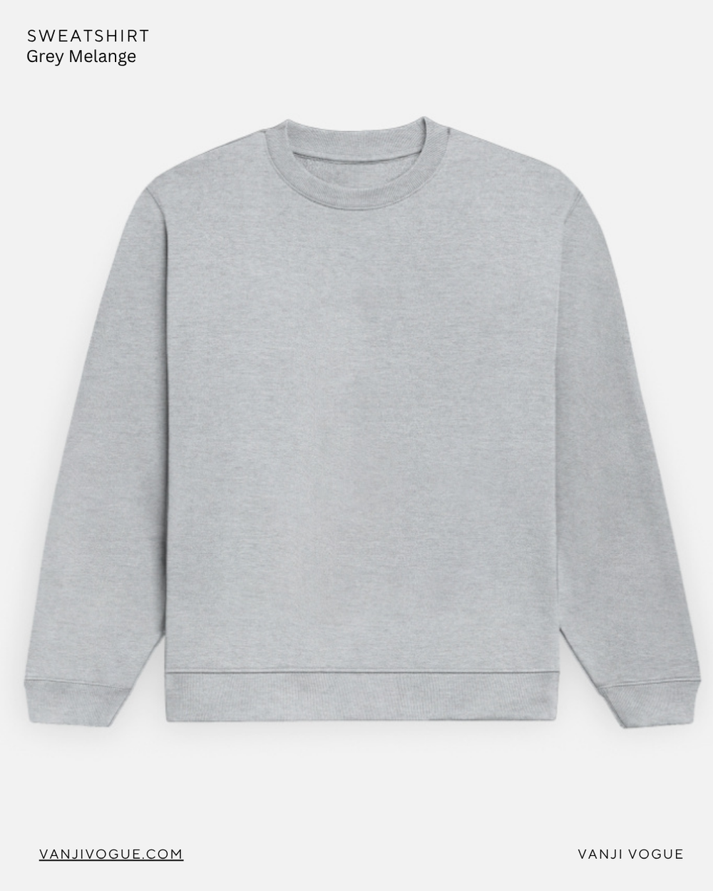 Unisex Sweatshirt-Grey Melange - view 1