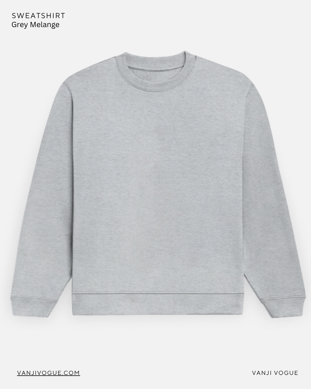 Unisex Sweatshirt-Grey Melange