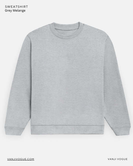 Unisex Sweatshirt-Grey Melange