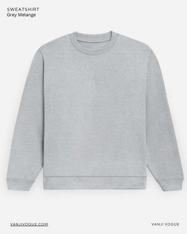 Unisex Sweatshirt-Grey Melange