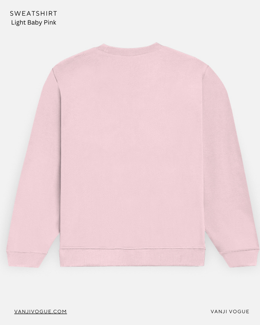 Unisex Sweatshirt-Light Baby Pink