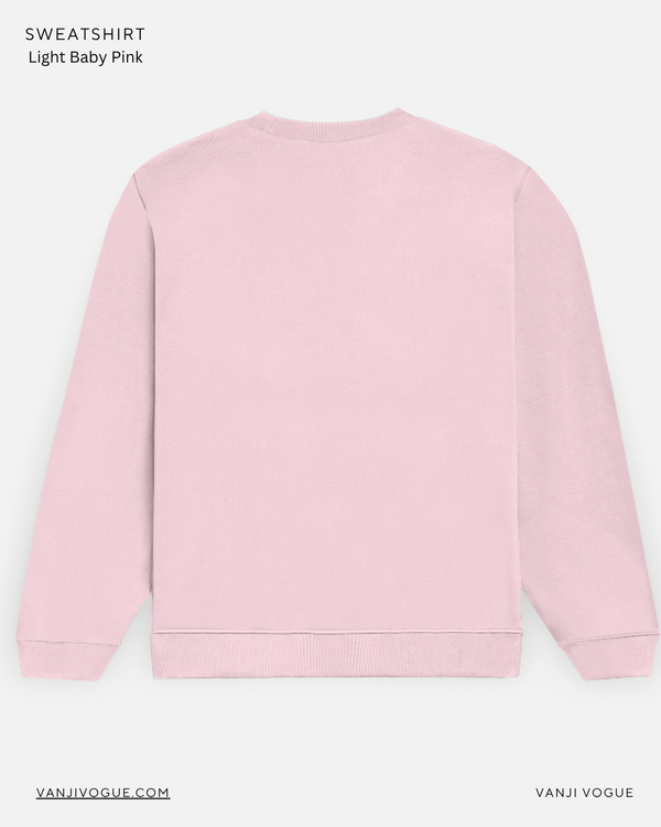 Unisex Sweatshirt-Light Baby Pink — alternate view