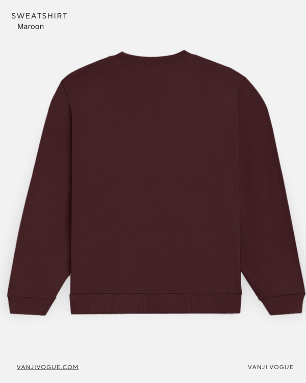 Unisex Sweatshirt-Maroon — alternate view