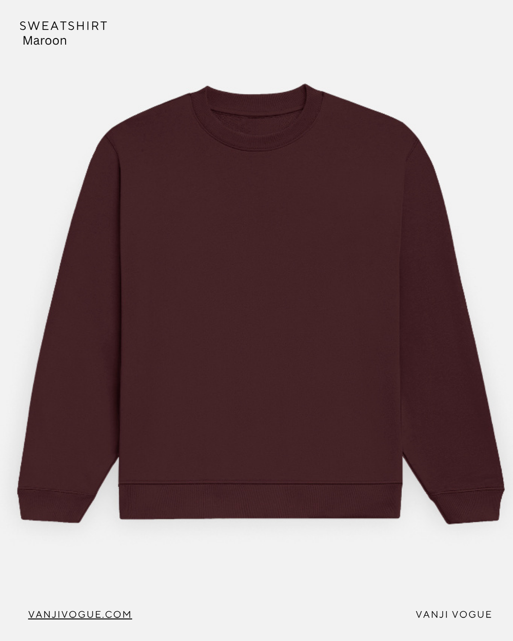Unisex Sweatshirt-Maroon - view 1