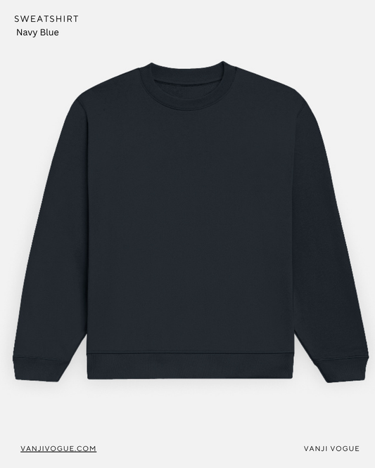 Unisex Sweatshirt-Navy Blue