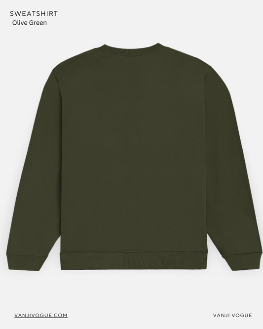 Unisex Sweatshirt-Olive Green