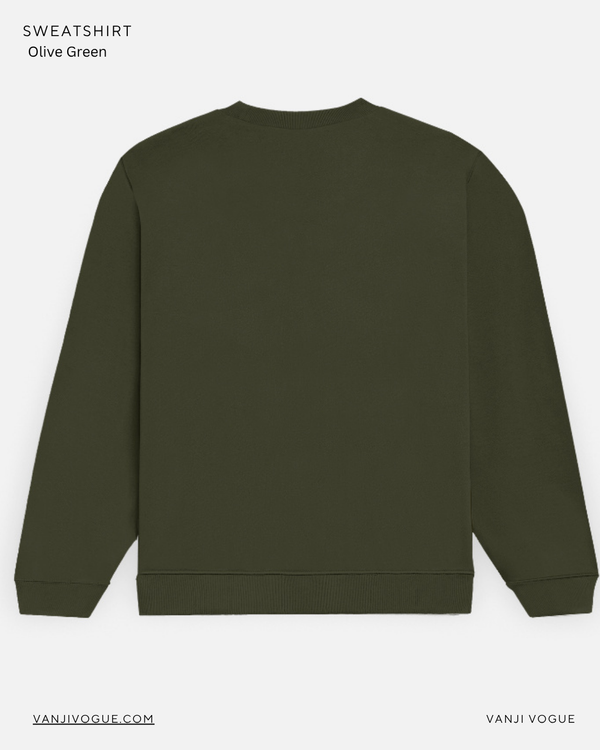 Unisex Sweatshirt-Olive Green — alternate view