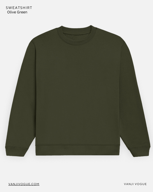Unisex Sweatshirt-Olive Green