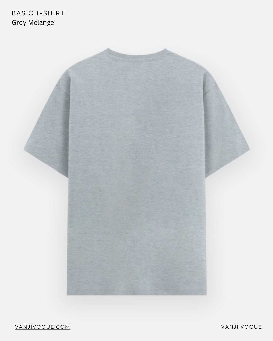 Unisex Basic T-Shirt- Grey Melange