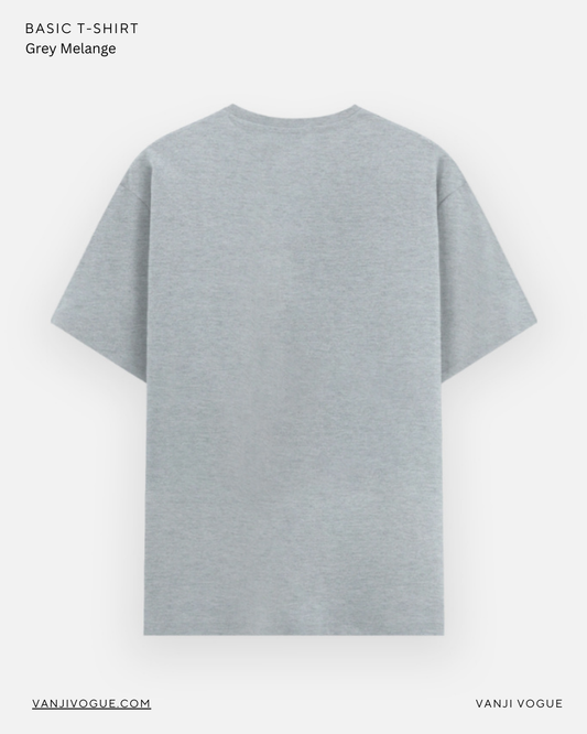 Unisex Basic T-Shirt- Grey Melange