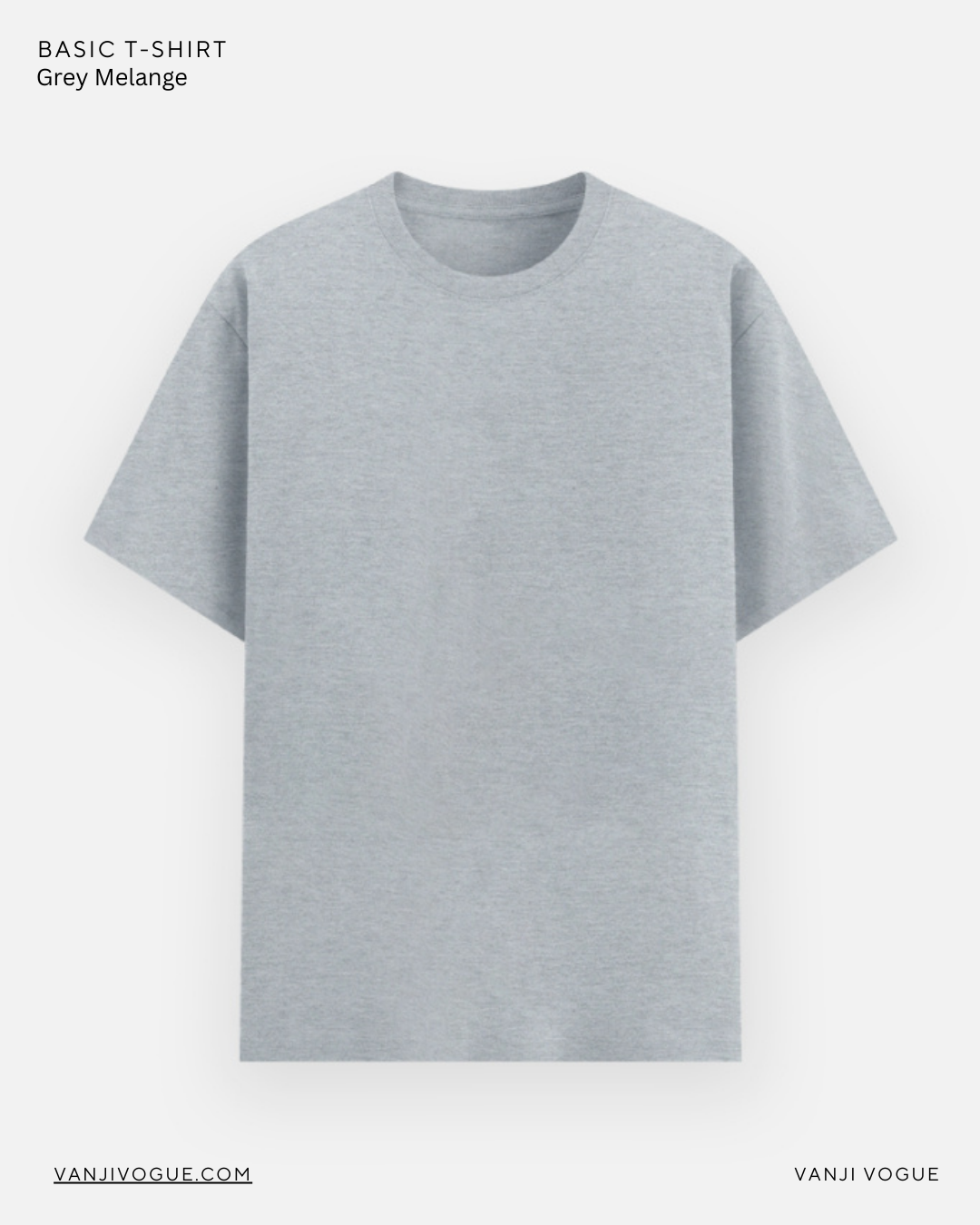 Unisex Basic T-Shirt- Grey Melange