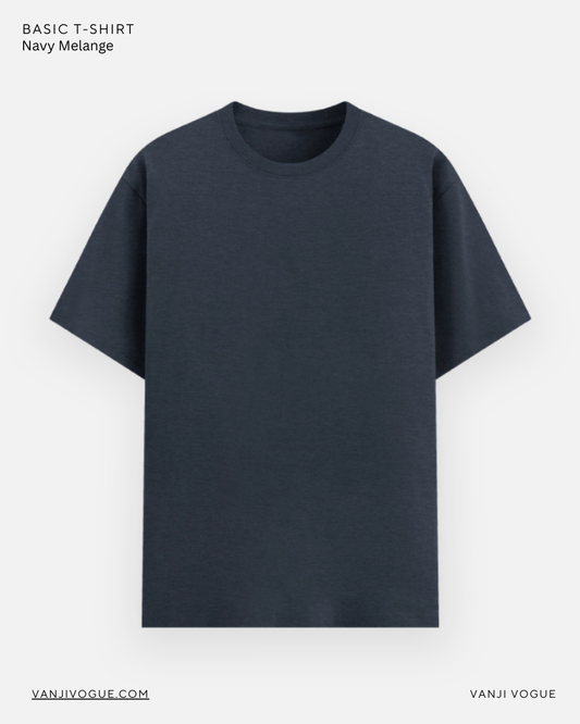 Unisex Basic T-Shirt - Navy Melange