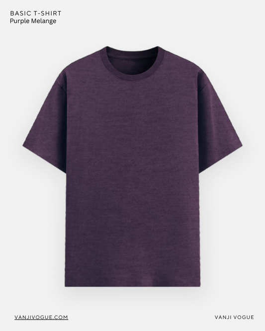 Unisex Basic T-Shirt - Purple melange