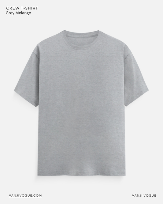Unisex Classic Crew T-Shirt-Grey Melange