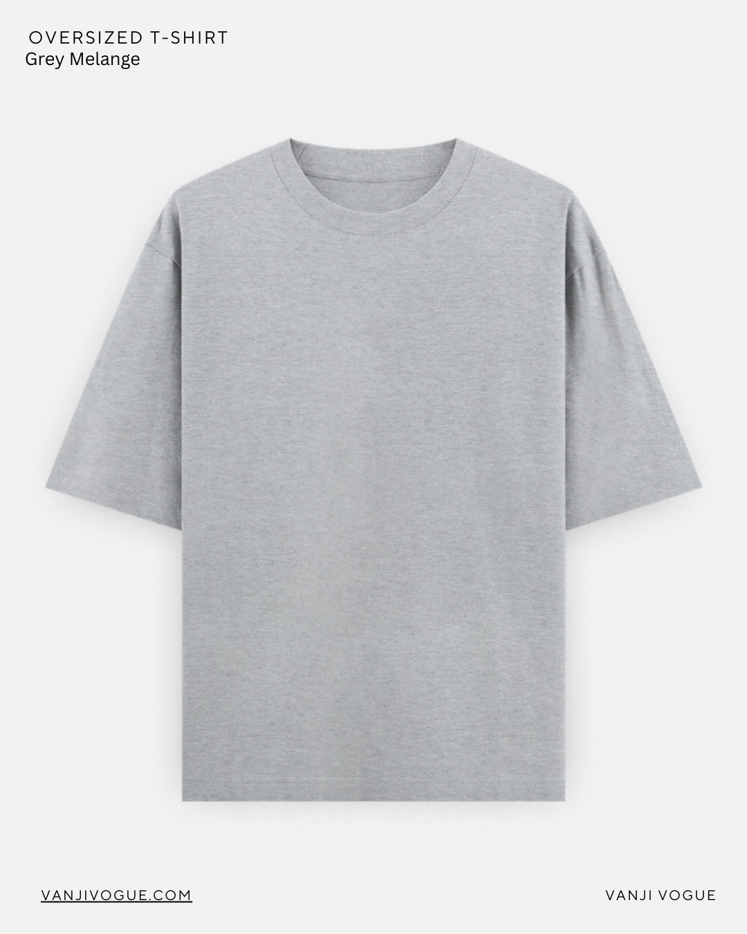 Unisex Oversized Classic T-Shirt-Grey Melange