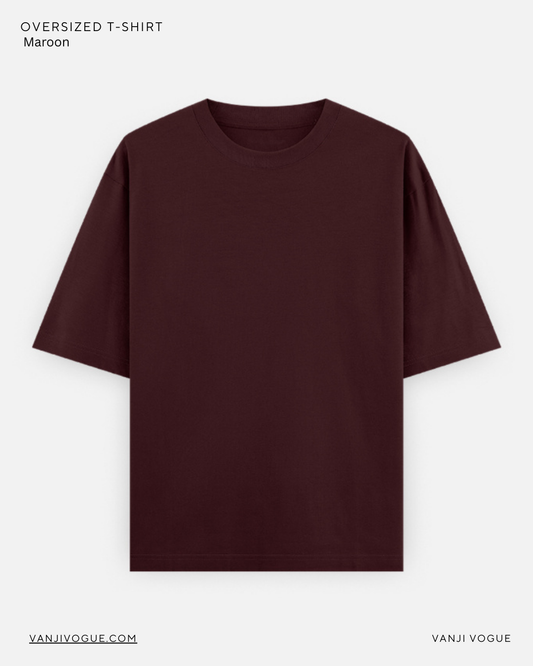 Unisex Oversized Classic T-Shirt-Maroon