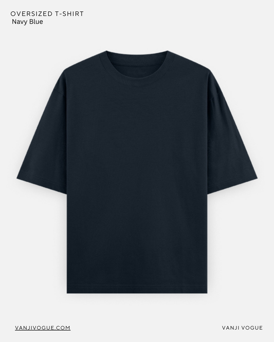 Unisex Oversized Classic T-Shirt-Navy Blue