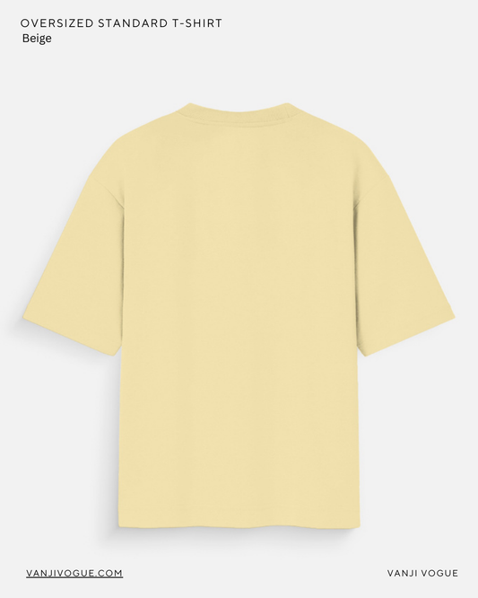Unisex Oversized Standard T-Shirt - Beige