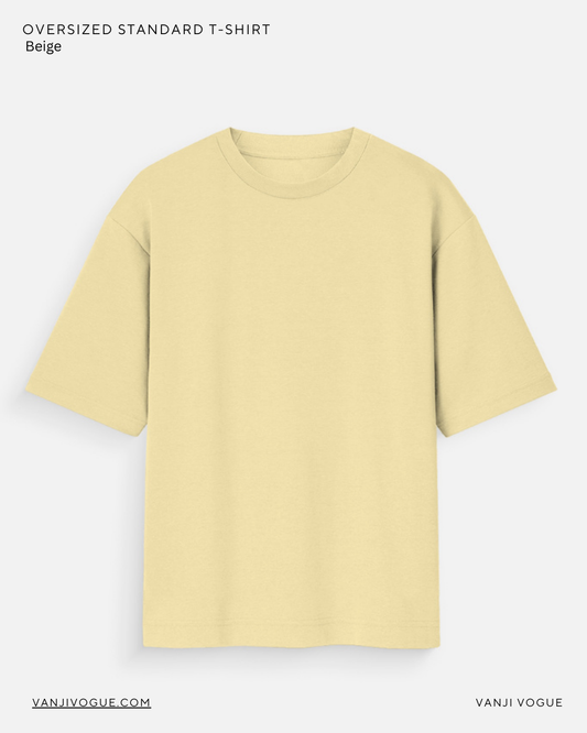 Unisex Oversized Standard T-Shirt - Beige