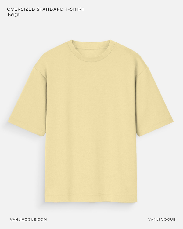Unisex Oversized Standard T-Shirt - Beige